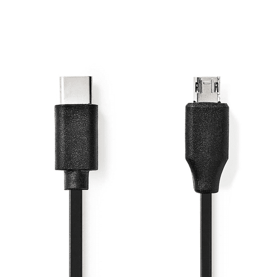 Nedis USB-C - USB Micro-B kábel 1m fekete (CCGP60750BK10) (CCGP60750BK10)