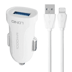 LDNIO C1 autós töltő USB-A + USB-C hálozati töltő + Lightning kábel (5905316142695) (DL-C17 Lightning)