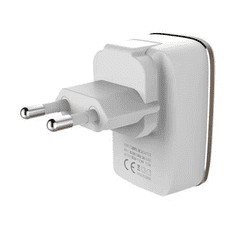 LDNIO A2204 2xUSB-A hálózati töltő + USB-C- Lightning kábel fehér (A2204 Lightning)