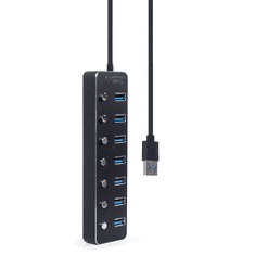 Gembird USB 3.0 HUB 7 portos fekete (UHB-U3P7P-01) (UHB-U3P7P-01)