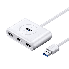 Ugreen CR113 hub 4 az 1-ben adapter USB 3.0, 0.5m, fehér (20282) (UG20282)