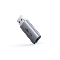 Ugreen CM383, USB-AUX mini jack, 3.5mm, adapter, szürke (80864) (UG80864)