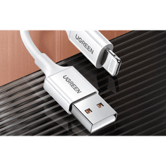 Ugreen US155 USB-A – Lightning kábel 2.4A 1.5m fehér (80315) (80315)