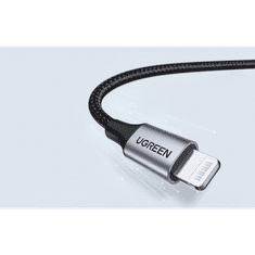 Ugreen US199 USB-A – Lightning kábel 2.4A 2m fekete (60158) (60158)