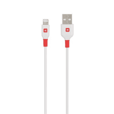 Skross USB-A - Lighting adatkábel 120cm fehér-piros (SKCA0004A-MFI120CN) (SKCA0004A-MFI120CN)