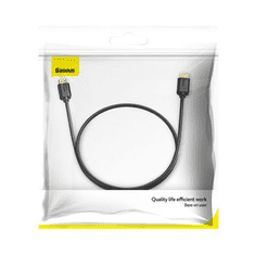 BASEUS Video Cable High definition Series HDMI To HDMI 4K 60 Hz, 3D HDR, 18 Gbps, 1m Black (CAKGQ-A01) (CAKGQ-A01)