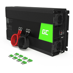 Green Cell KFZ Spannungswandler Power Inverter 12V > 230V 1500W Black (INV25)