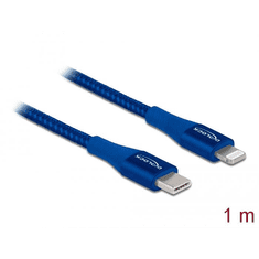 DELOCK 85416 USB Type-C - Lightning adat- és töltőkábel 1m kék (delock85416)