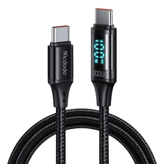 Mcdodo USB-C - USB-C kábel 100W 1,2m fekete (CA-1100) (CA-1100)