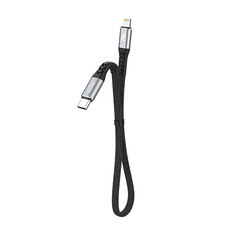 DUDAO L10P USB-C - Lightning kábel 0.23m 20W PD fekete (6973687243852) (L10P)