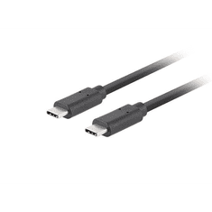 Lanberg USB-C - USB-C adat- és töltőkábel 1.8m fekete (CA-CMCM-32CU-0018-BK) (CA-CMCM-32CU-0018-BK)