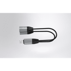 DUDAO L17i Lightning - 2x Lightning audio adapter fekete (6970379618530) (6970379618530)