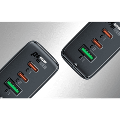 AceFast A41 hálózati töltő 2x USB-C + 1x USB-A GaN 65W fekete (A41 black)