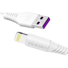 DUDAO L2L USB - Lightning kábel 5A 2m fehér (6970379614792) (6970379614792)