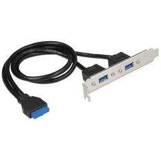 DELOCK 2x USB 3.0 hátlapi kivezetés (84836) (delock84836)