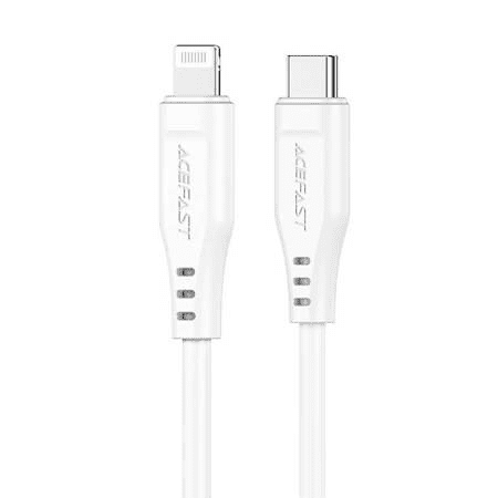 AceFast C3-01 USB-C - Lightning kábel 1.2m fehér (C3-01 white)