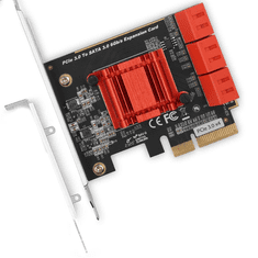 AXAGON 6x SATA port bővítő kártya PCIe (PCES-SA6) (PCES-SA6)