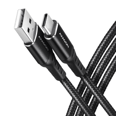 AXAGON BUCM-AM10AB USB-C - USB-A adat- és töltőkábel 1m fekete (BUCM-AM10AB)