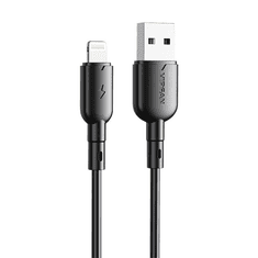 Vipfan Colorful X11 USB-A - Lightning kábel 3A, 1m fekete (X11LT-black) (X11LT-black)