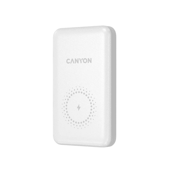 Canyon CNS-CPB1001W 10000mAh Power Bank vezeték nélküli töltés funkcióval fehér (CNS-CPB1001W)