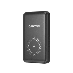 Canyon CNS-CPB1001B 10000mAh Power Bank vezeték nélküli töltés funkcióval fekete (CNS-CPB1001B)