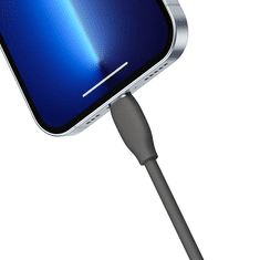 BASEUS Jelly USB-C-Lightning kábel, 20W, 1.2m, fekete (CAGD020001) (CAGD020001)