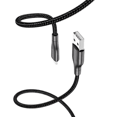 Borofone BX54 Type-C - USB-A textil bevonatú kábel 1m fekete (1380766) (Borofone1380766)