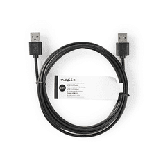 Nedis USB 2.0 kábel 2m fekete (CCGT60000BK20) (CCGT60000BK20)