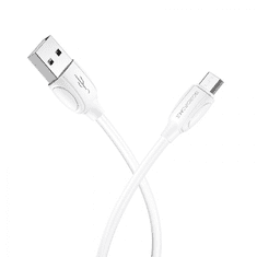 Borofone Bx19 MicroUSB - USB töltőkábel 1m fehér (1375734) (Borofone1375734)