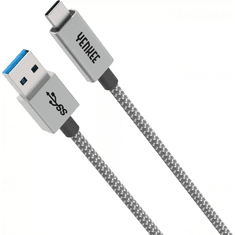 Yenkee YCU 311 GY USB 3.1 USB szinkronizáló és töltőkábel alumínium ház és nylon kábelfonat 1m (YCU 311 GY) (YCU311 GY)