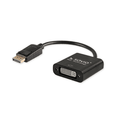 SAVIO CL-91 Displayport (apa) – DVI (anya) adapter fekete (CL-91)
