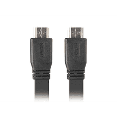Lanberg HDMI lapos összekötő kábel 3m fekete (CA-HDMI-21CU-0030-BK) (CA-HDMI-21CU-0030-BK)