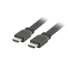 Lanberg HDMI lapos összekötő kábel 1.8m fekete (CA-HDMI-21CU-0018-BK) (CA-HDMI-21CU-0018-BK)