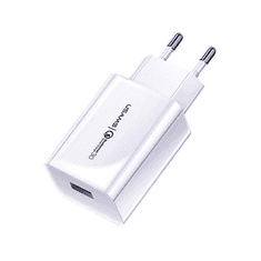 USAMS CC083 hálózati gyorstöltő adapter QC3.0, 18W fehér (1375895) (usams1375895)