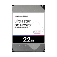 Western Digital 22TB WD 3.5" Ultrastar DC HC570 SATA szerver winchester (0F48155/WUH722222ALE6L4) (0F48155)