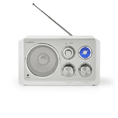 Nedis asztali FM rádió fehér-ezüst (RDFM5110WT) (RDFM5110WT)