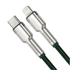 BASEUS Cafule USB-C-Lightning kábel, PD, 20W, 1m, zöld (CATLJK-A06) (CATLJK-A06)