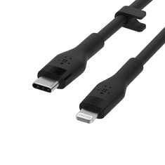 Belkin BOOST CHARGE Flex USB-C - Lightning kábel 1m fekete (CAA009bt1MBK) (CAA009bt1MBK)