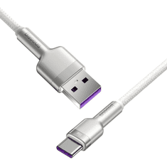 BASEUS Cafule USB-USB-C töltőkábel, 66 W, 2m, fehér (CAKF000202) (CAKF000202)