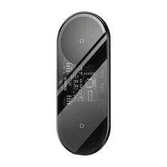 BASEUS Digital LED Display Kettős Qi vezeték nélküli töltő 20W (WXSX010101) (WXSX010101)