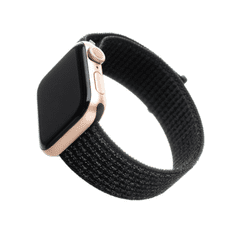 FIXED Apple Watch 42/44/45mm nylon szíj fekete (FIXNST-434-REBK) (FIXNST-434-REBK)