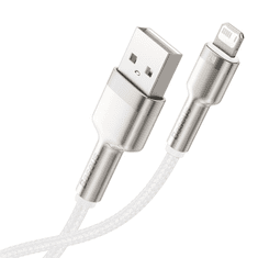 BASEUS Cafule USB Lightning töltőkábel, 2,4A, 2m, fehér (CALJK-B02) (CALJK-B02)