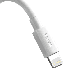 BASEUS Simple Wisdom USB kábel Lightning, 2.4A, 1.5m, 2db, fehér (TZCALZJ-02) (TZCALZJ-02)