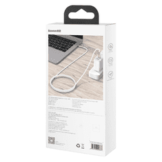 BASEUS Cafule USB-C töltőkábel, 100 W, 1m, fehér (CATJK-C02) (CATJK-C02)
