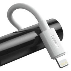 BASEUS Simple Wisdomhoz USB-C, Lightning kábel, PD, 20W, 1,5m, 2db, fehér (TZCATLZJ-02) (TZCATLZJ-02)