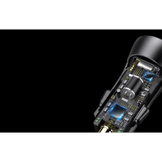 BASEUS Golden Contactor Max autós töltő 2x USB 60W szürke (CGJM000013) (CGJM000013)