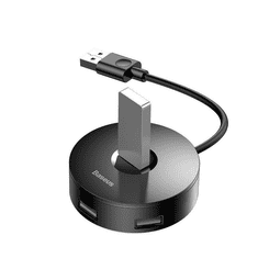 4 az 1-ben USB - USB 3.0 hub + 3x USB 2.0 15cm fekete (CAHUB-F01) (CAHUB-F01)
