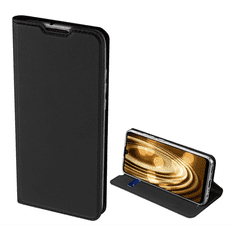 Dux Ducis SKIN PRO tok álló, bőr hatású (FLIP, oldalra nyíló, bankkártya tartó, asztali tartó funkció) FEKETE [Huawei P Smart (2020)] (5996457989812)