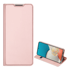 Dux Ducis SKIN PRO tok álló, bőr hatású (FLIP, oldalra nyíló, bankkártya tartó, asztali tartó funkció) ROZÉARANY [Samsung Galaxy A53 (SM-A536) 5G] (5996591119311)