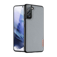 Dux Ducis FINO szilikon telefonvédő (műanyag belső, közepesen ütésálló, rács minta) SZÜRKE [Samsung Galaxy S22 Plus 5G (SM-S906)] (5996591119014)